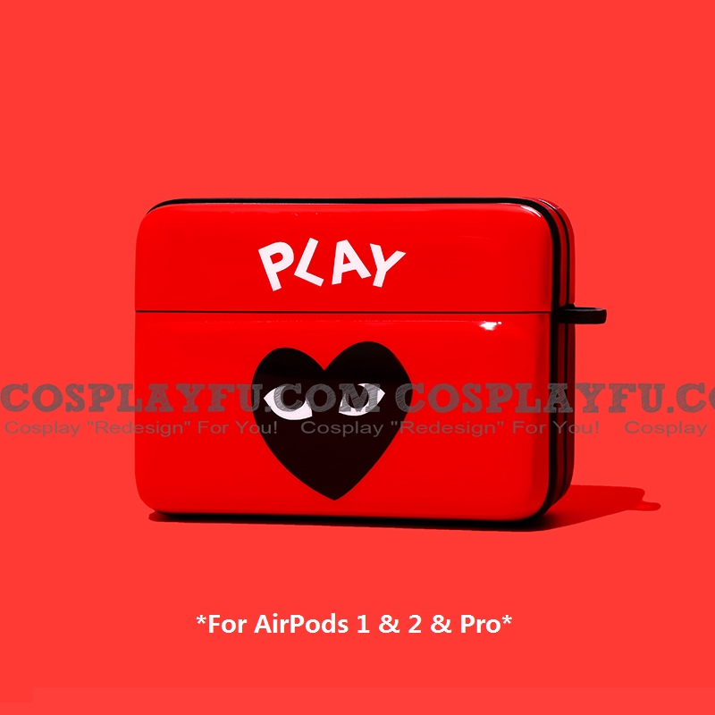 Cute Black Heart | Airpod Case | Silicone Case for Apple AirPods 1, 2, Pro